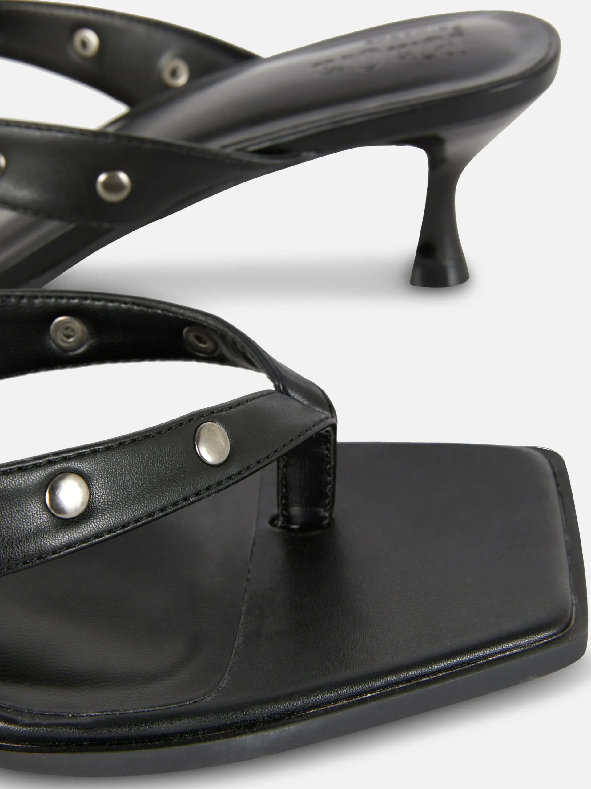 Chaussures À Talons|Primark Mules Cloutées En Simili Cuir Rita Ora Noir