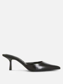 Vêtements Gothiques|Chaussures À Talons|Primark Mules Pointues à Petits Talons Noir