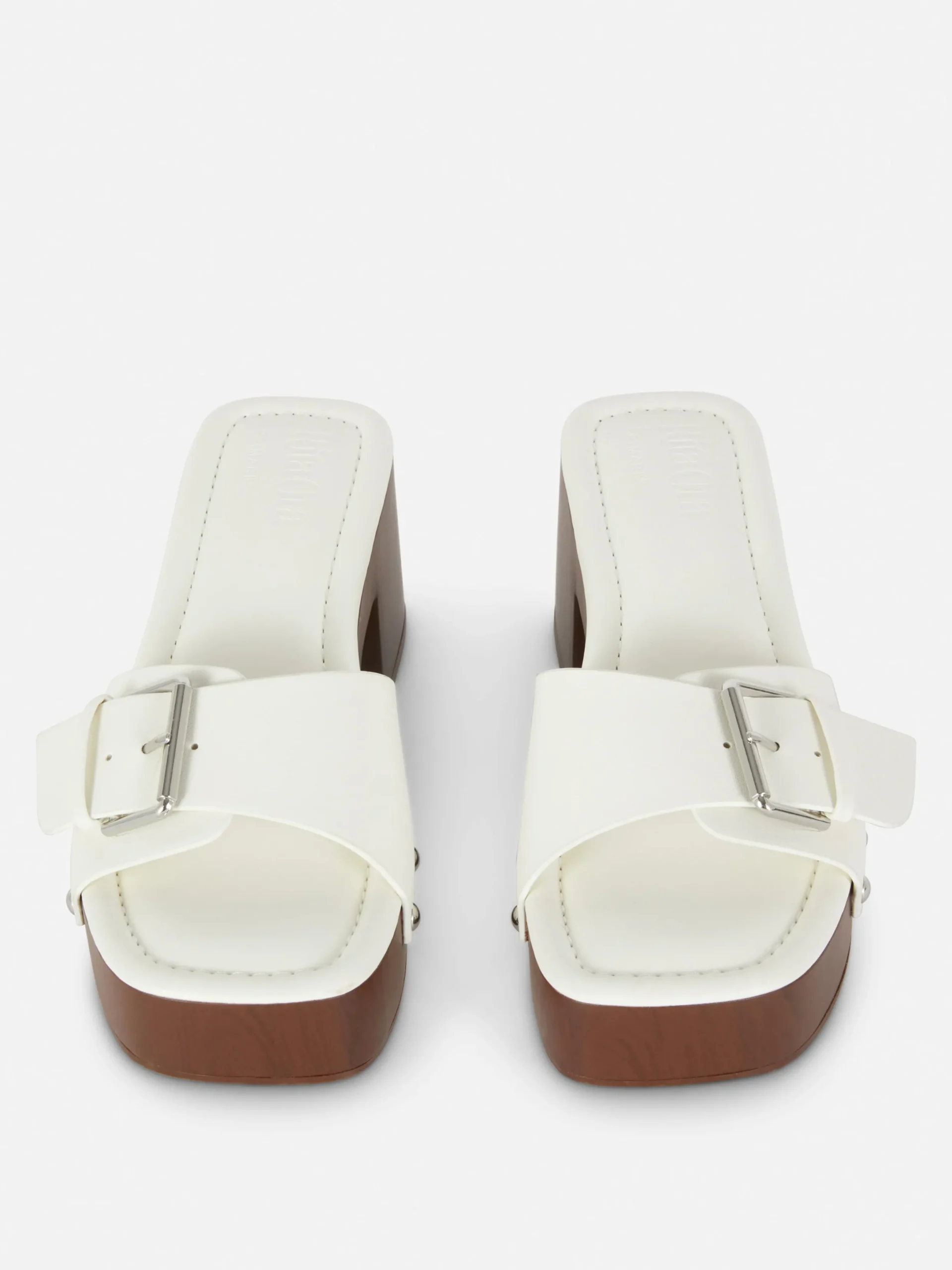 Chaussures À Talons|Primark Mules Sabots à Talons épais Rita Ora Blanc