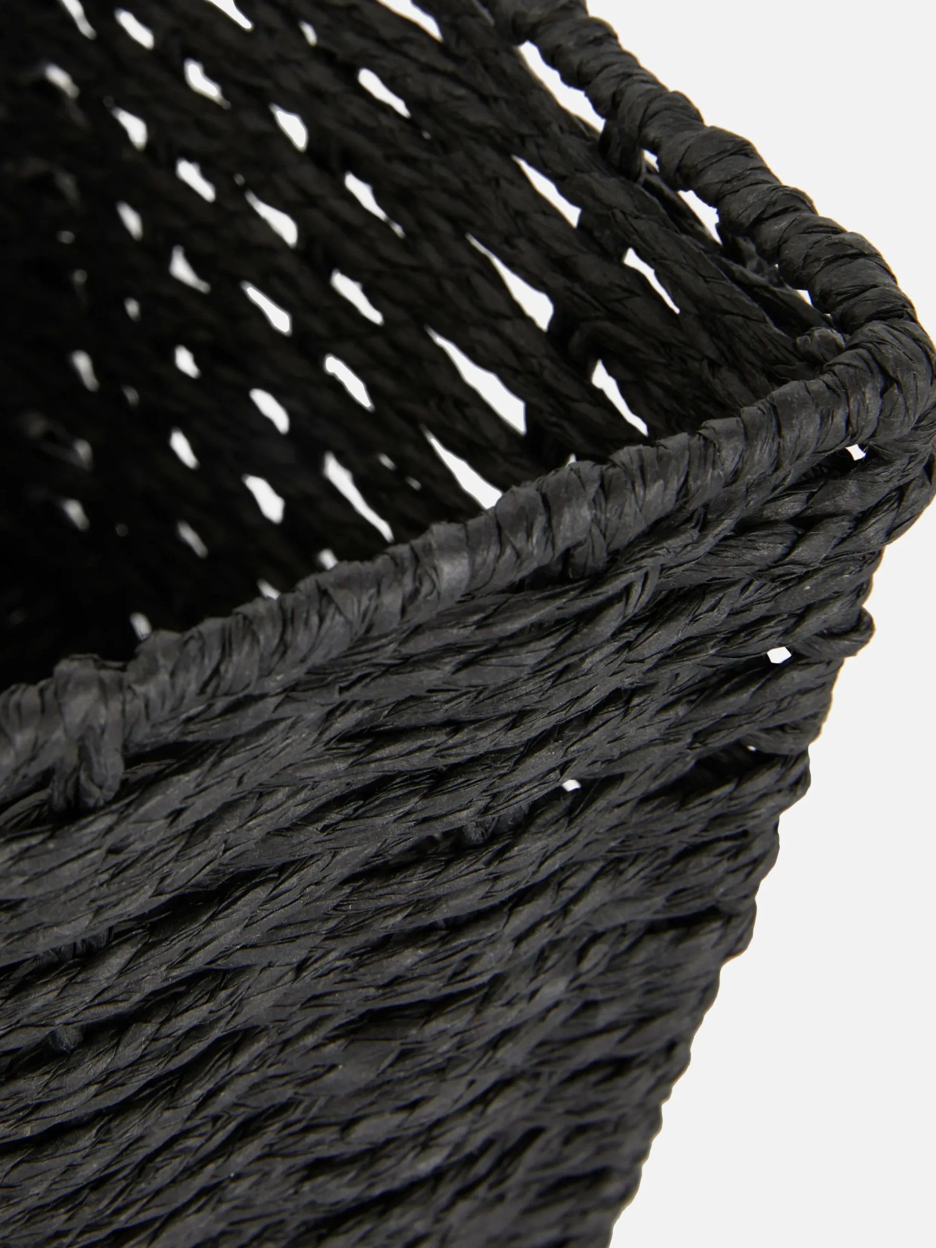 Boîtes Et Paniers|Primark Panier De Rangement En Corde De Papier Noir