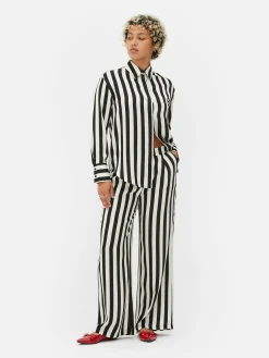 Vêtements Gothiques|Tout Halloween|Primark Pantalon à Rayures Beetlejuice X Colleen Atwood Noir/Blanc