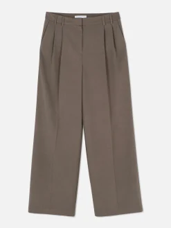 Pantalons Et Leggings|Primark Pantalon Ajusté Plissé Sur Le Devant Moka