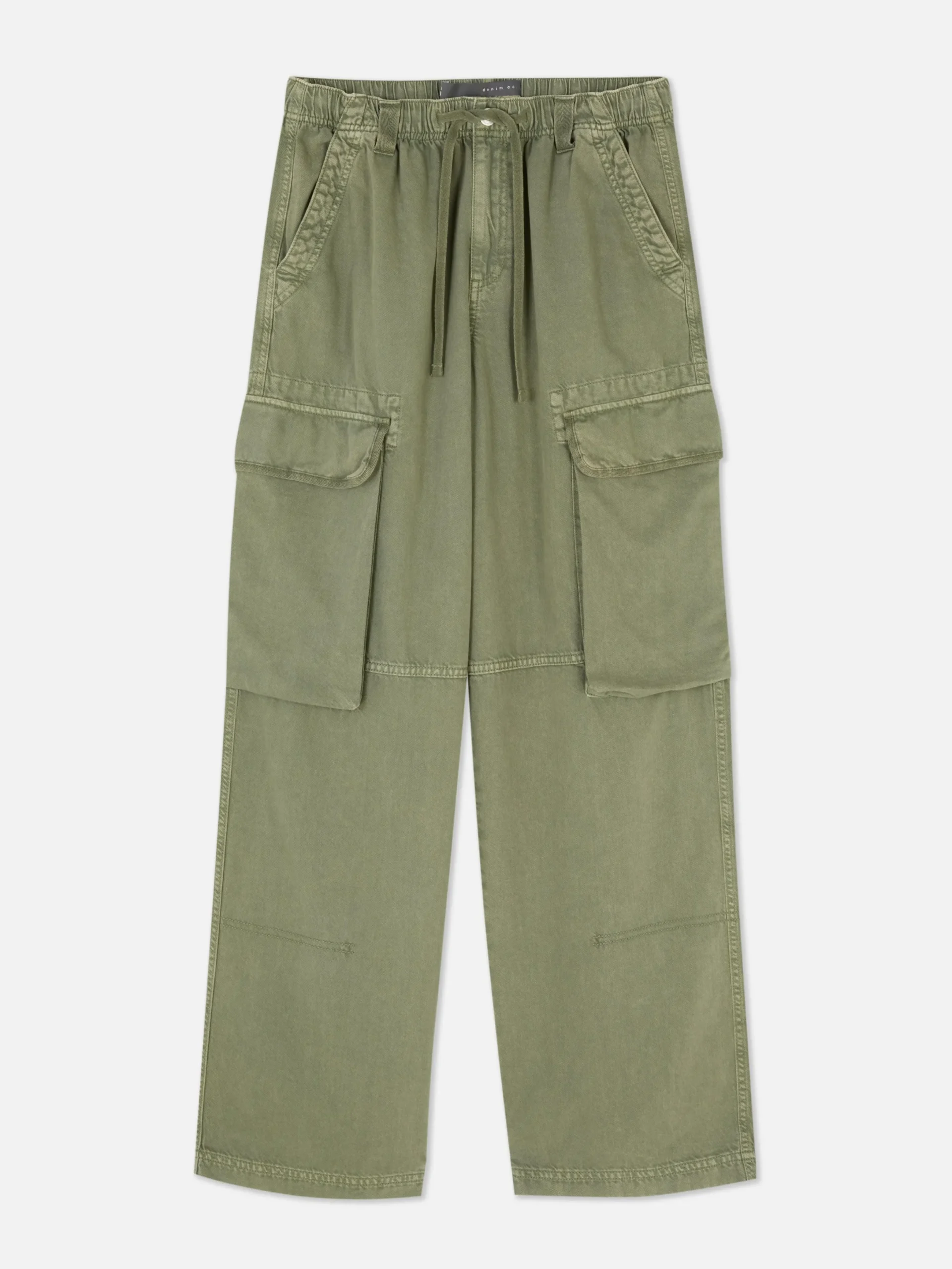 Denim|Jean|Primark Pantalon Cargo à Nouer à La Taille Kaki