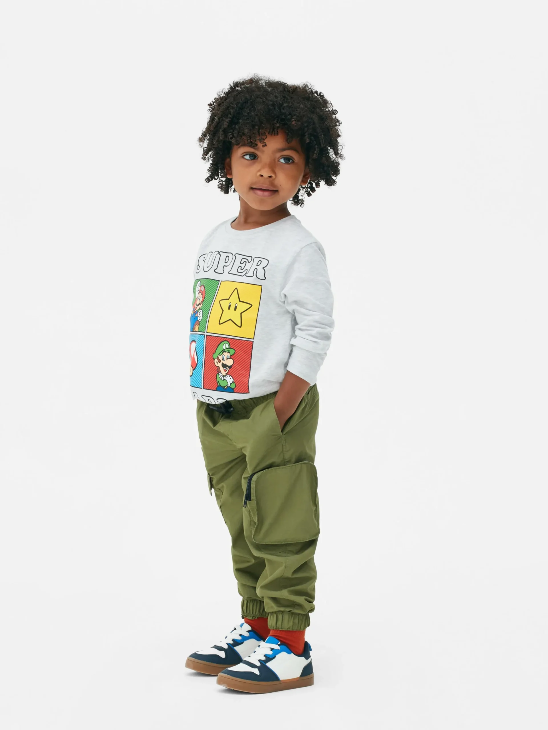 Pantalon|Primark Pantalon Cargo Avec Cordon De Serrage Kaki