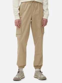 Pantalon|Primark Pantalon Cargo Décontracté Resserré Aux Chevilles Grège