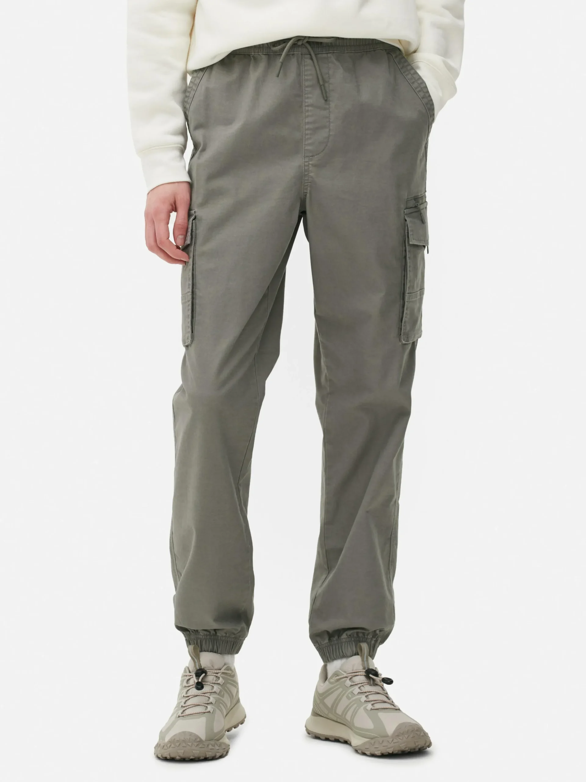 Pantalon|Primark Pantalon Cargo Décontracté Resserré Aux Chevilles Gris clair