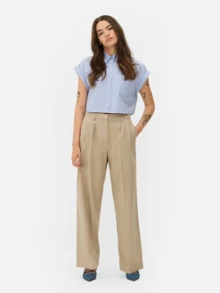 Pantalons Et Leggings|Primark Pantalon Chino Large Grège
