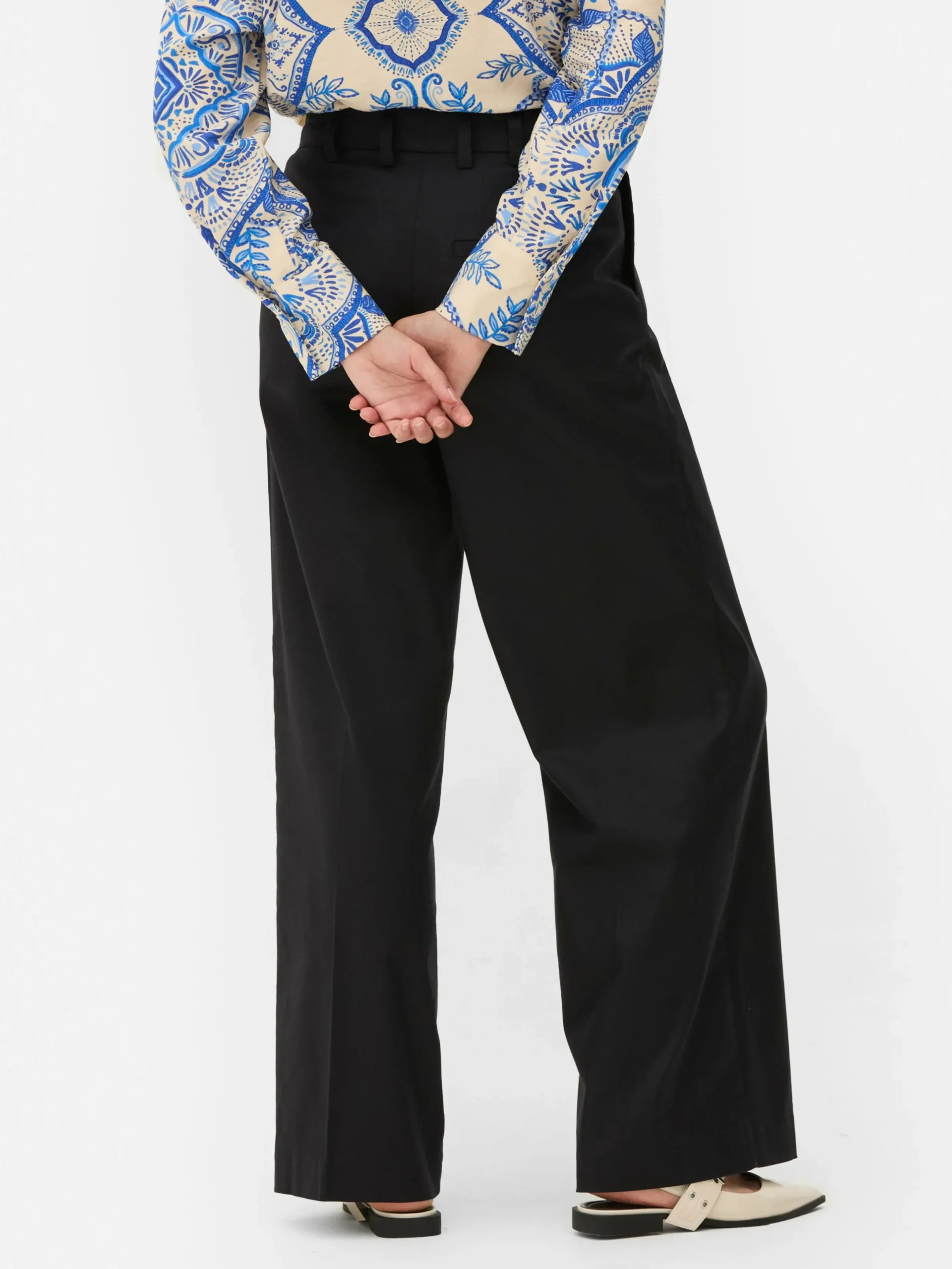 Pantalons Et Leggings|Primark Pantalon Chino Large Noir