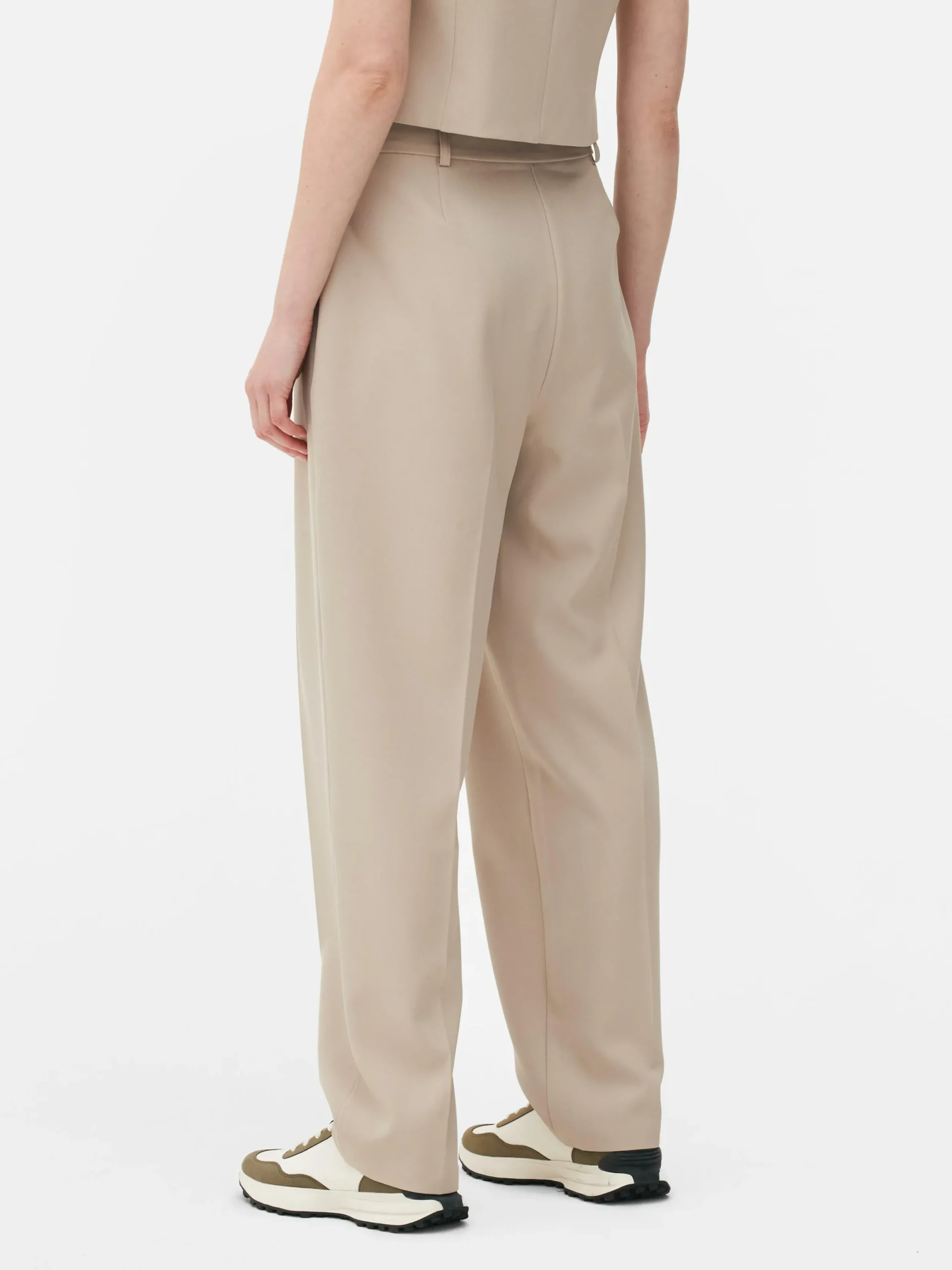 Pantalons Et Leggings|Primark Pantalon Droit Ajusté à Coordonner Grège
