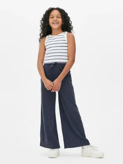 Pantalons Et Leggings|Primark Pantalon Froncé à Cordon De Serrage Bleu