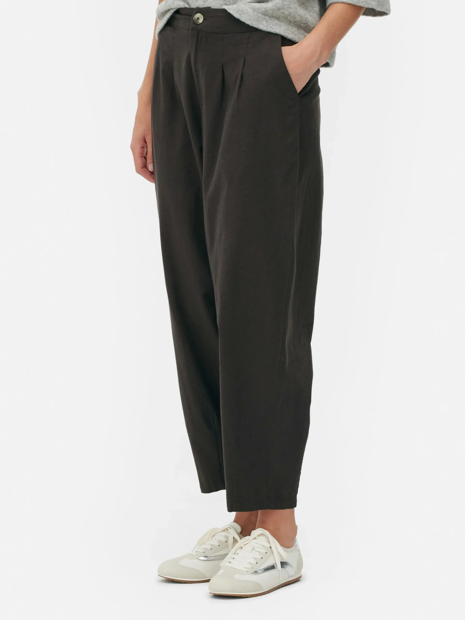 Pantalons Et Leggings|Primark Pantalon Fuselé Plissé Anthracite