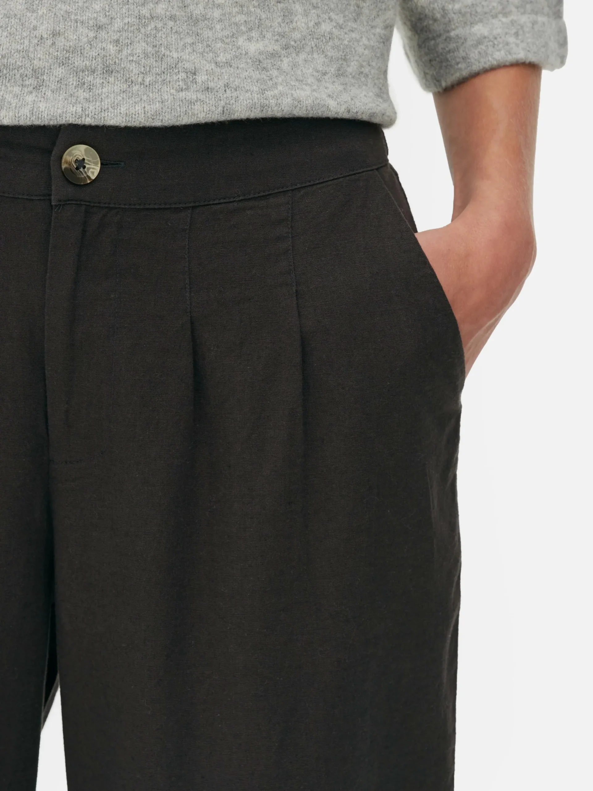 Pantalons Et Leggings|Primark Pantalon Fuselé Plissé Anthracite