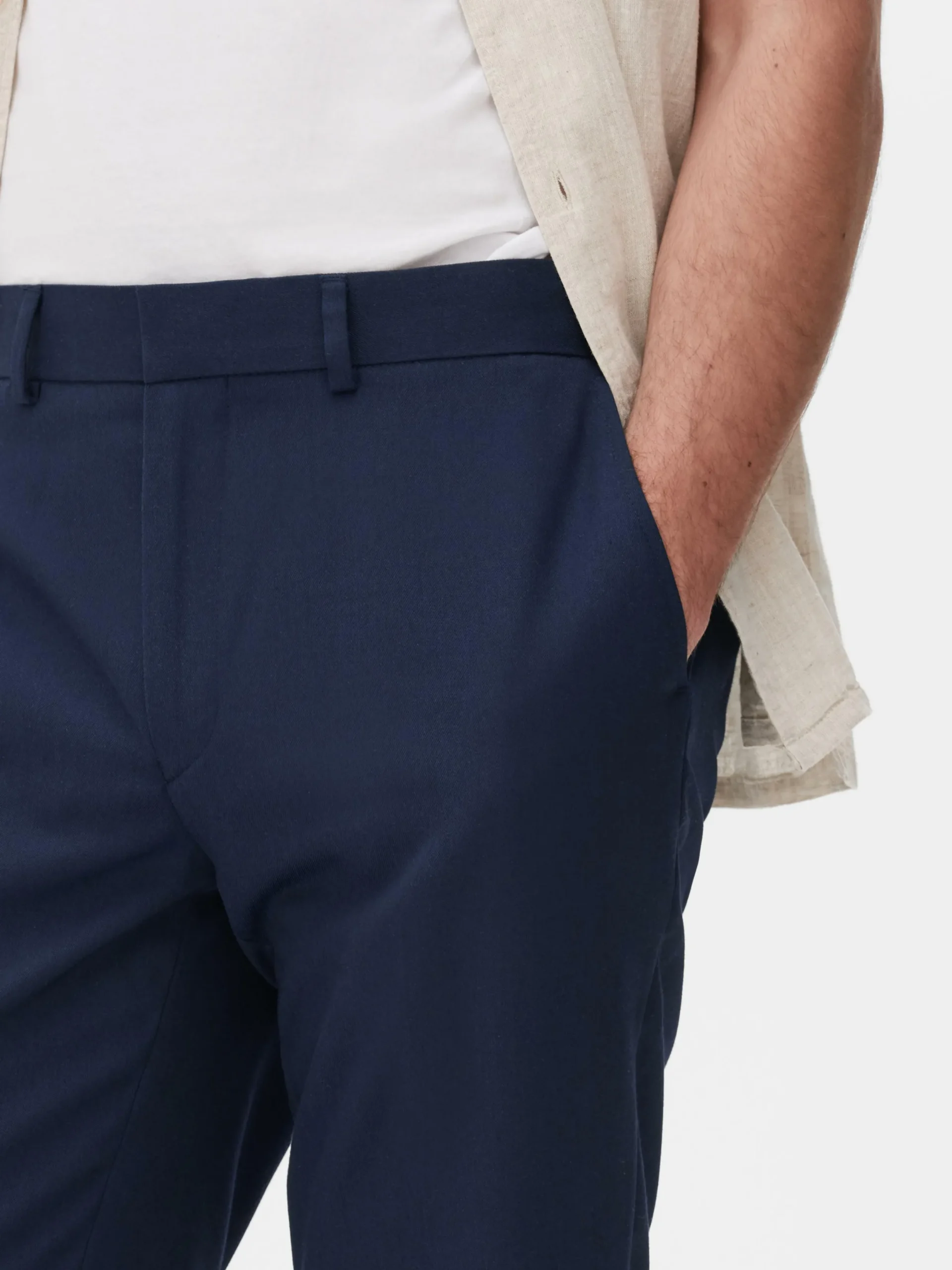 Pantalon|Primark Pantalon Habillé En Sergé Bleu marine