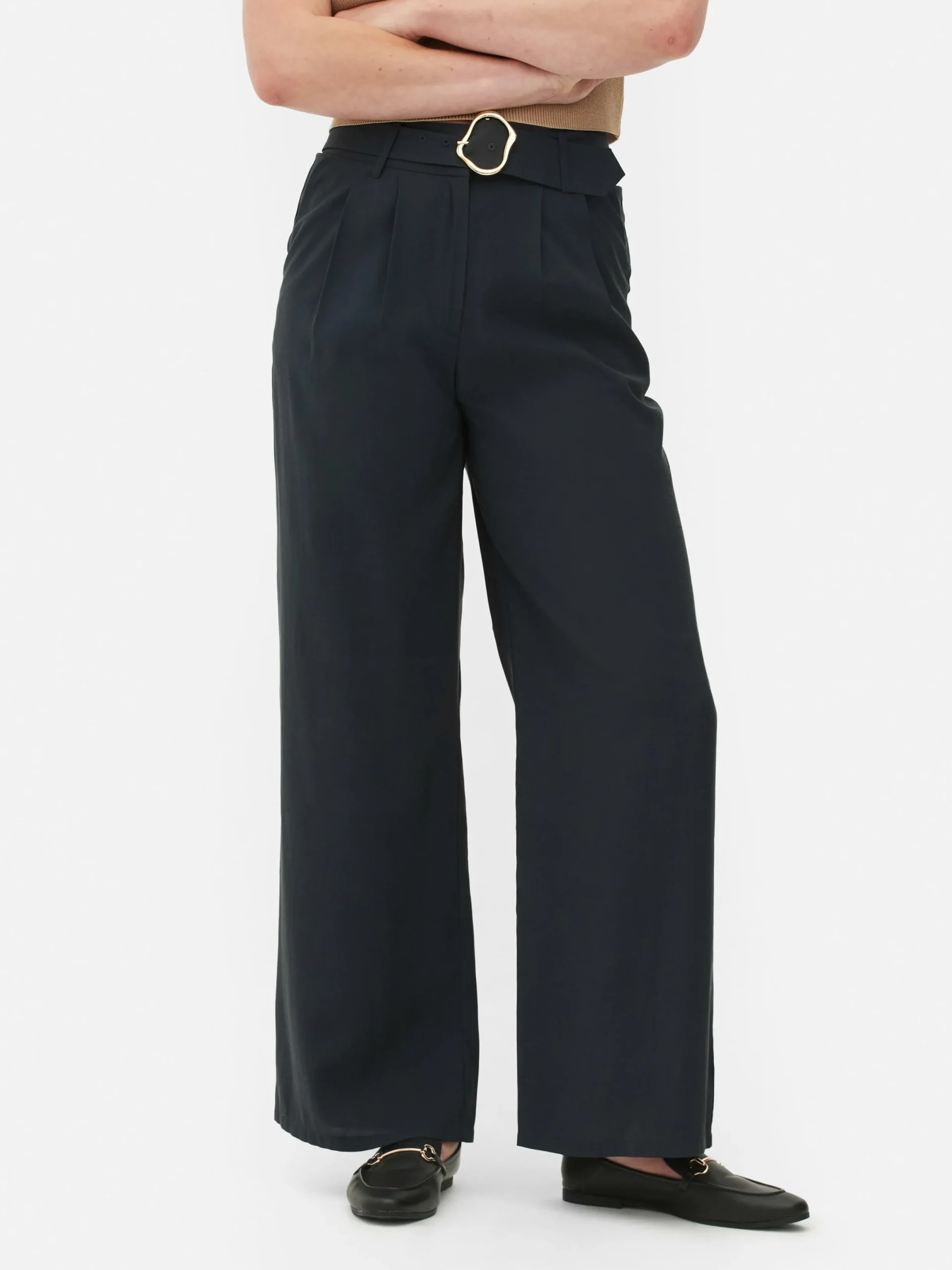 Pantalons Et Leggings|Primark Pantalon Large à Boucle à Coordonner Noir