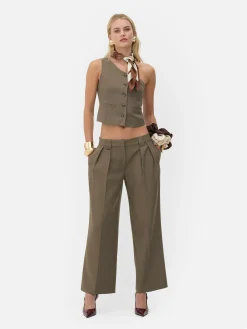 Pantalons Et Leggings|Primark Pantalon Large Plissé Rita Ora Marron