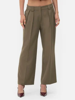 Pantalons Et Leggings|Primark Pantalon Large Plissé Rita Ora Marron