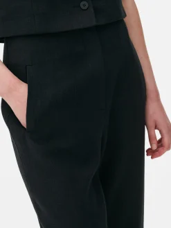 Pantalons Et Leggings|Primark Pantalon Taille Haute Surpiqué Noir