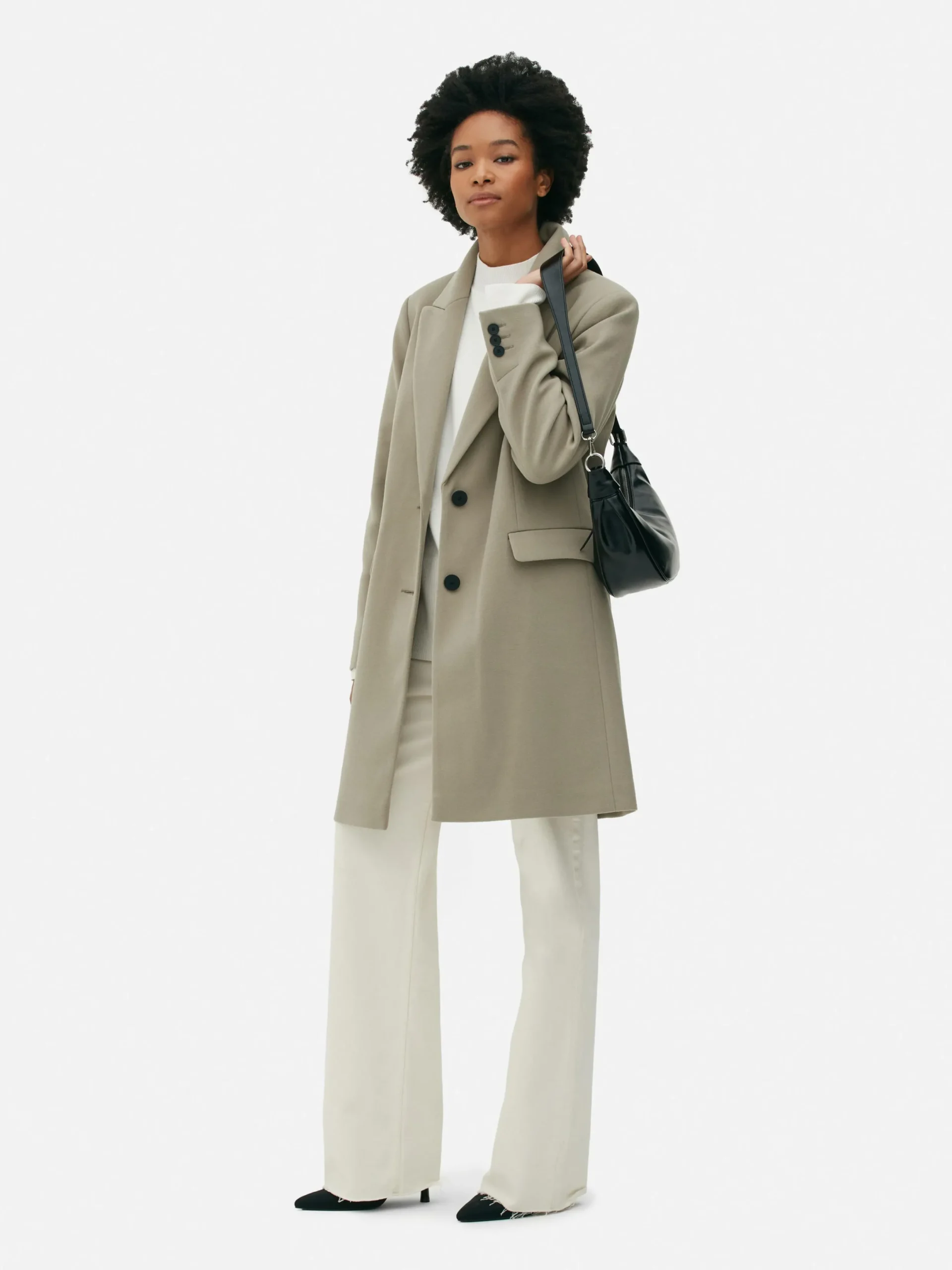 Manteaux Et Vestes|Primark Pardessus à Boutonnage Simple Kaki