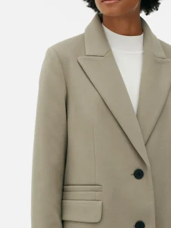 Manteaux Et Vestes|Primark Pardessus à Boutonnage Simple Kaki