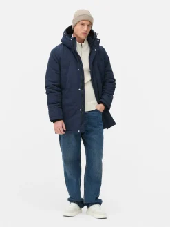 Manteaux Et Vestes|Primark Parka à Capuche Bleu marine