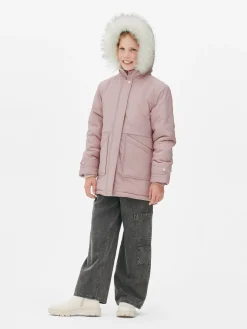 Manteaux Et Vestes|Primark Parka à Capuche En Fausse Fourrure Rose