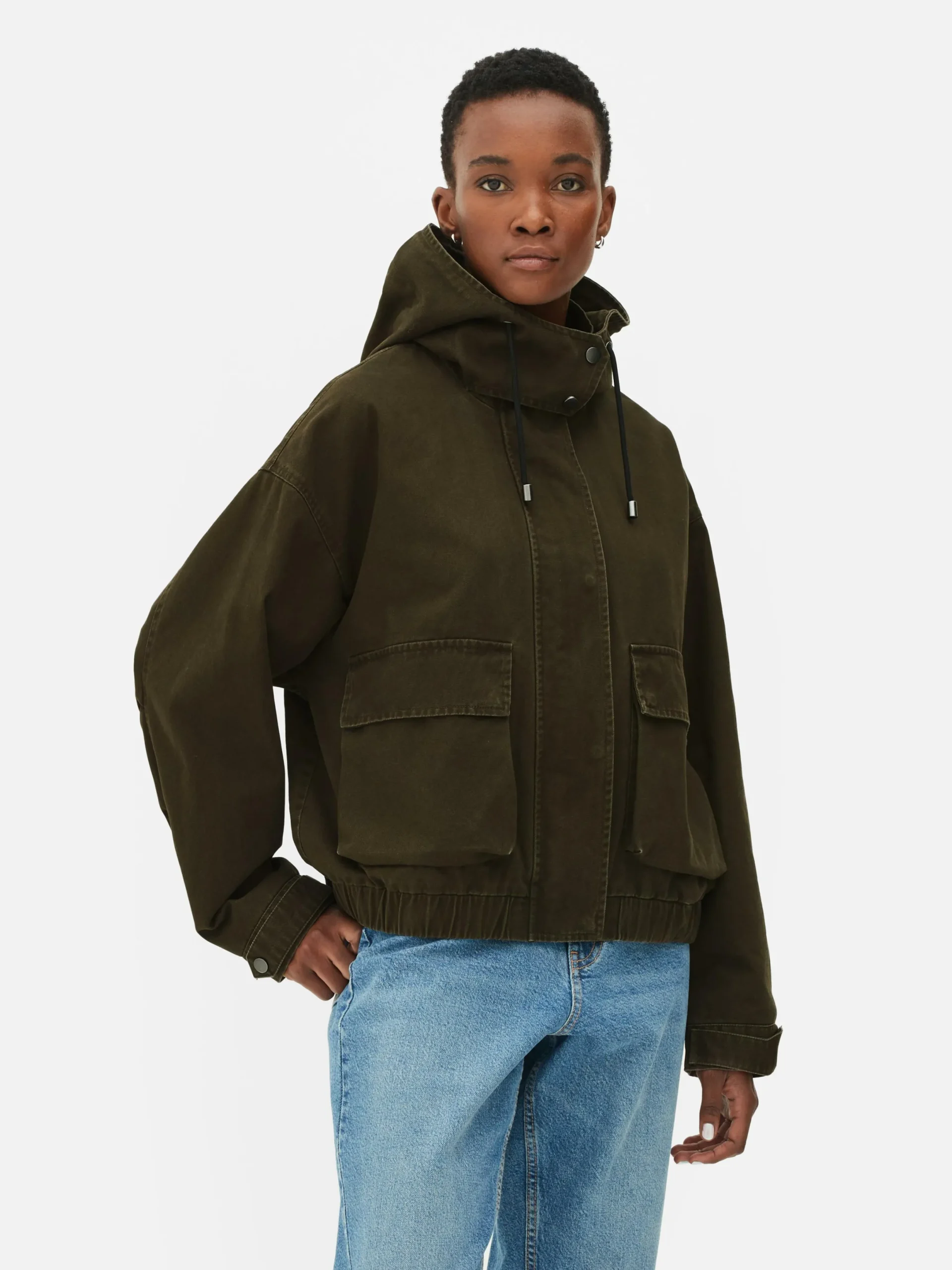Manteaux Et Vestes|Primark Parka Courte Kaki