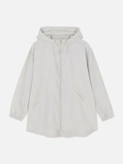 Manteaux Et Vestes|Primark Parka Imperméable Légère à Capuche Gris clair