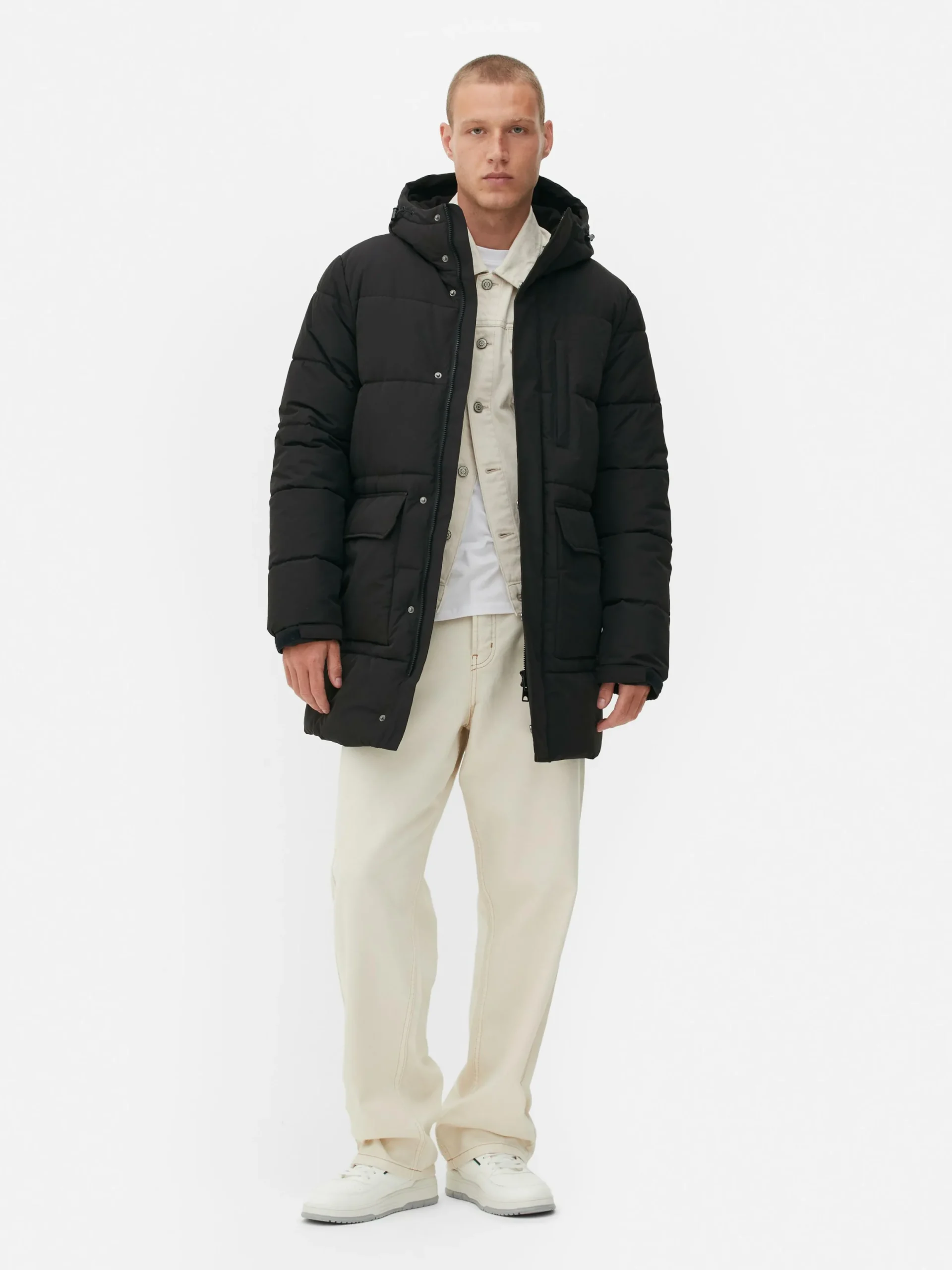 Manteaux Et Vestes|Primark Parka Matelassée à Capuche Noir