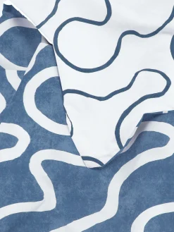 Housses De Couette Et Parures De Lit|Primark Parure De Lit King Size à Motif Ondulé Bleu marine
