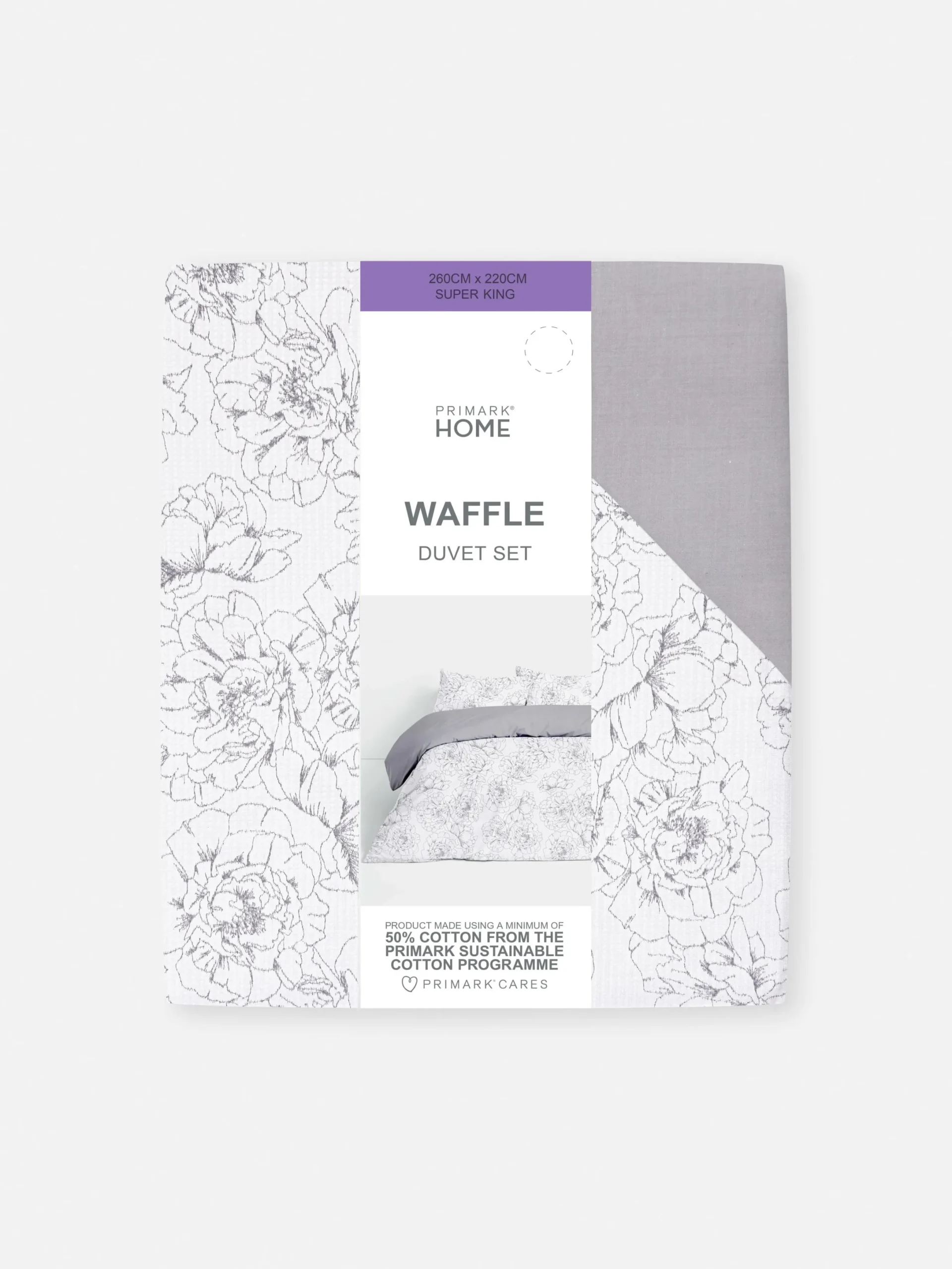Housses De Couette Et Parures De Lit|Primark Parure De Lit Super King Size Texturée à Motif Floral Naturel