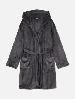 Pyjamas|Primark Peignoir à Rayures Effet Dévoré Anthracite