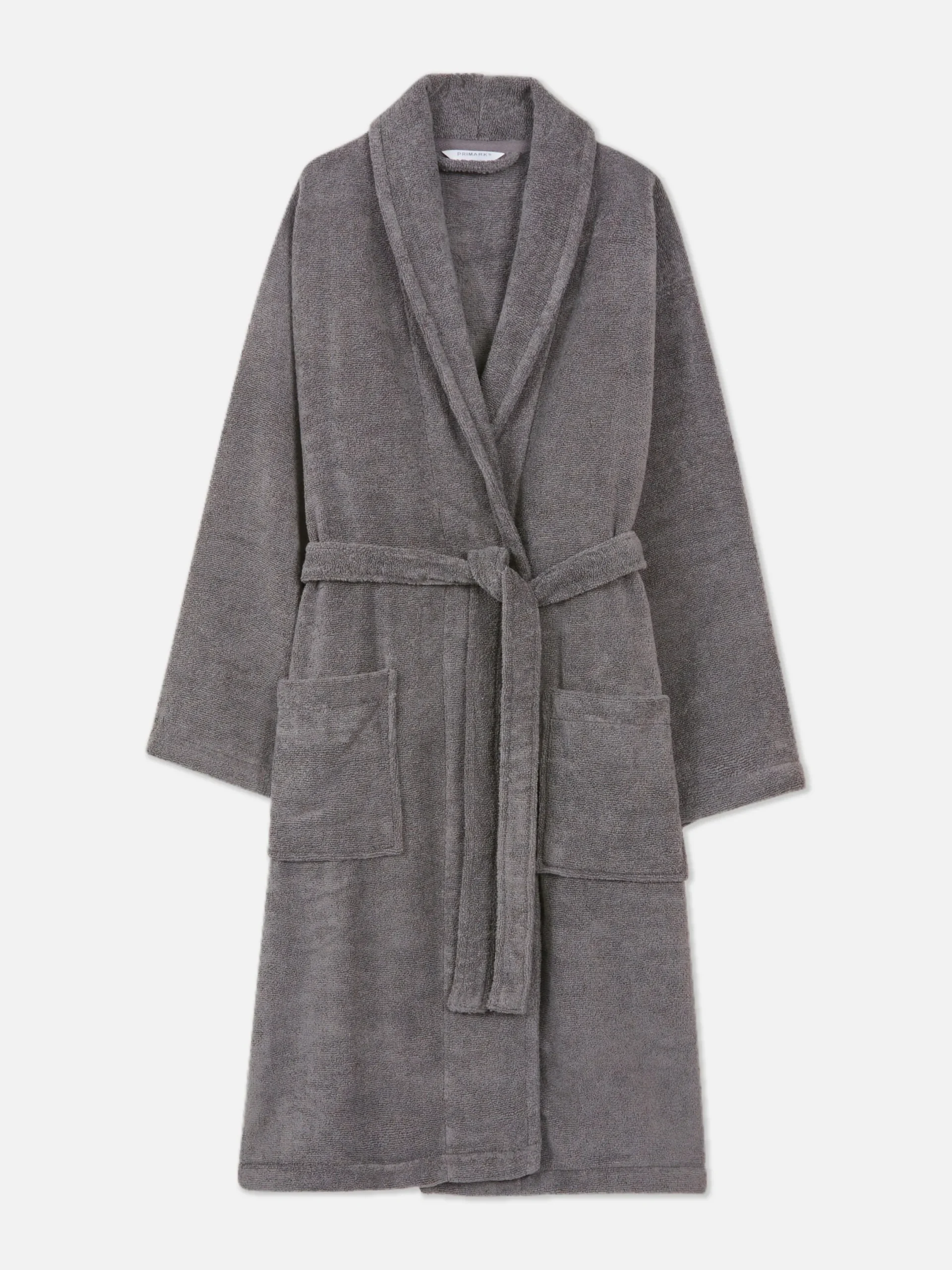 Peignoirs|Primark Peignoir De Spa En Tissu-éponge Coton Anthracite