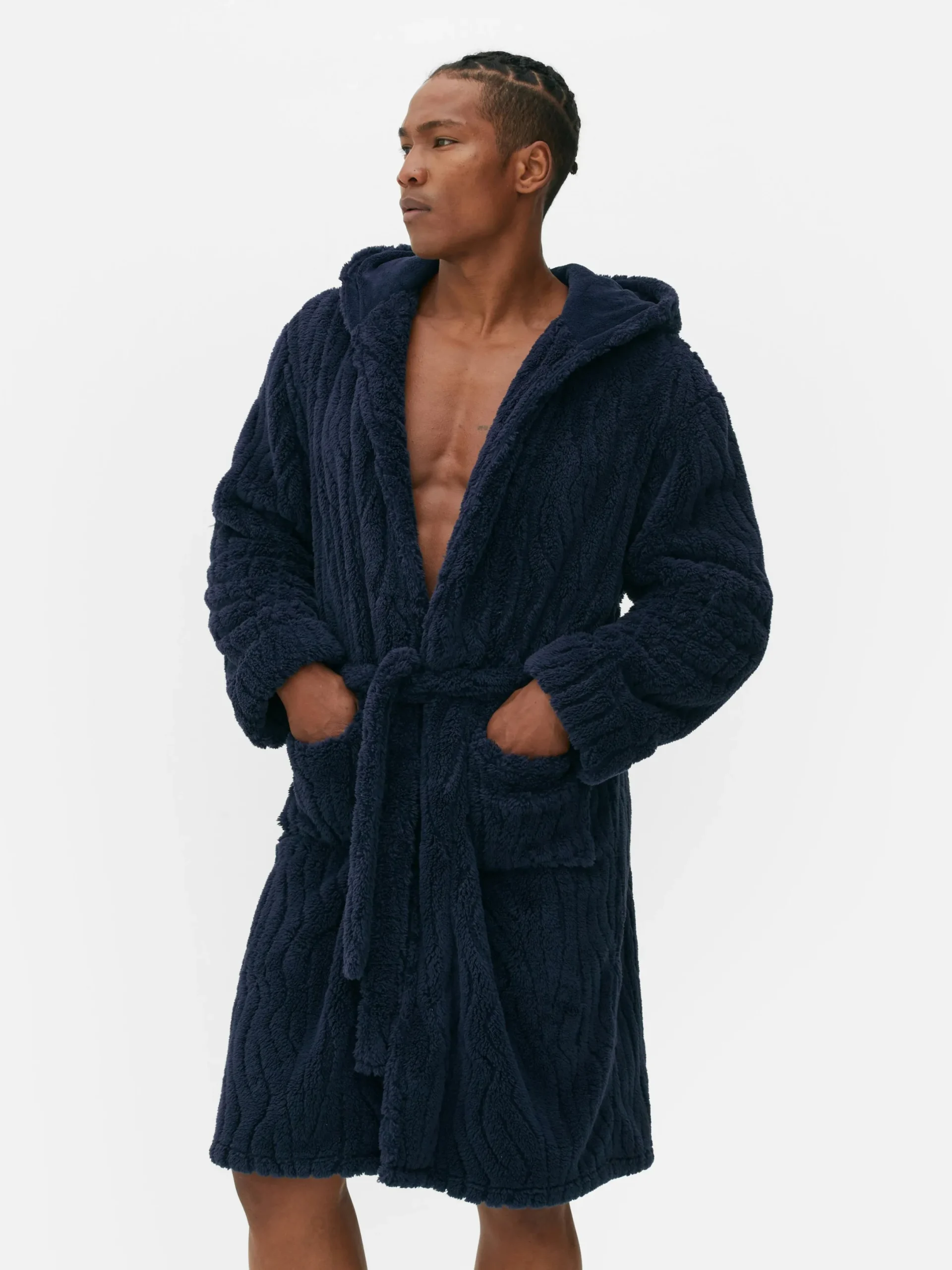 Pyjamas|Primark Peignoir En Molleton Texturé Bleu marine
