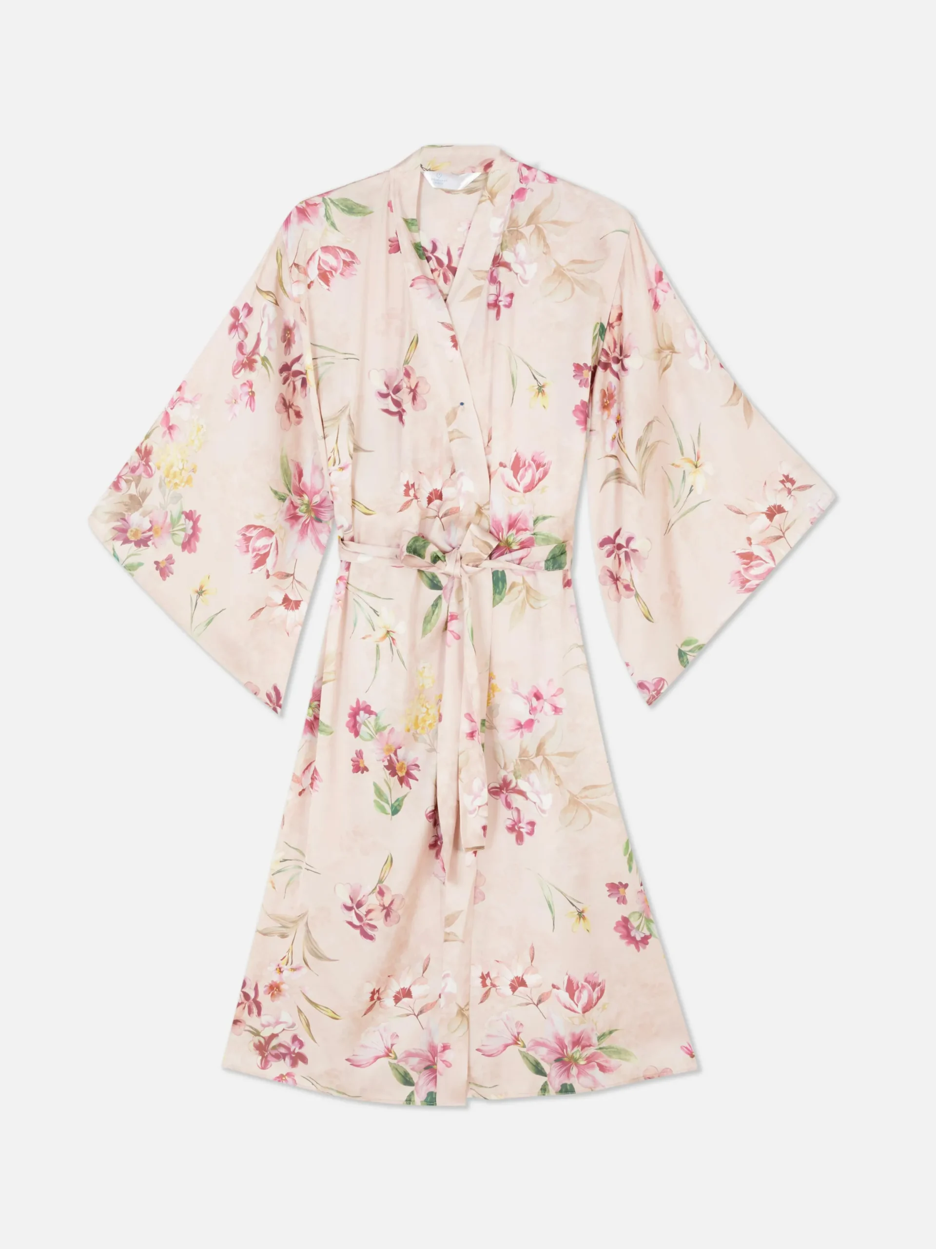 Peignoirs|Primark Peignoir Floral En Satin Rose