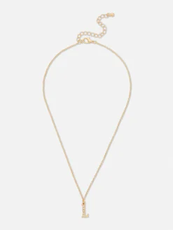Bijoux|Primark Pendentif à Initiale Et Strass Jaune