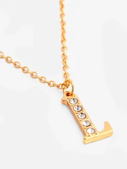 Bijoux|Primark Pendentif à Initiale Et Strass Jaune