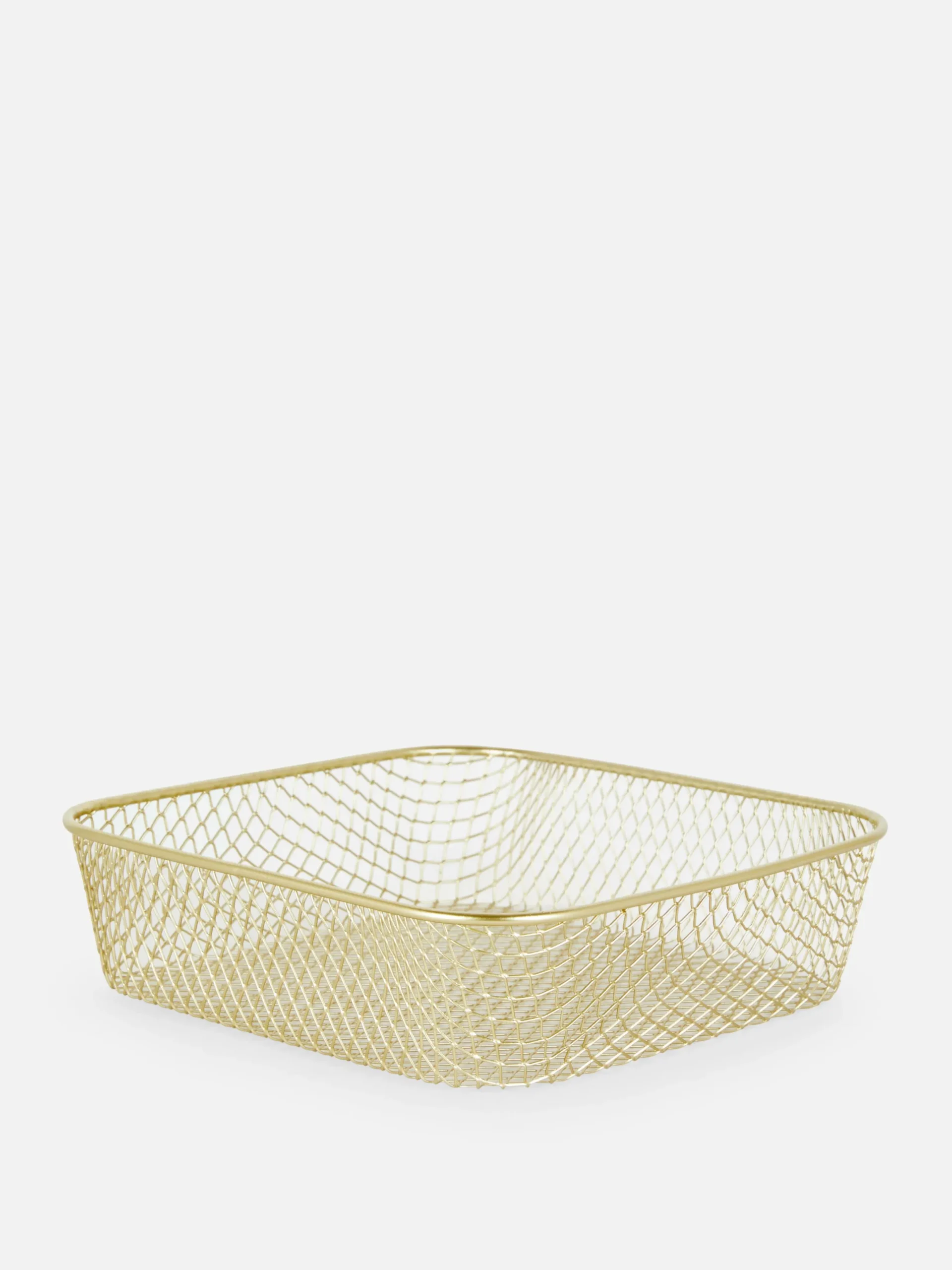 Boîtes Et Paniers|Primark Petit Panier En Fer Maillé Doré