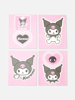 Loisirs Creatifs|Primark Pochette De 6 Autocollants à Bagages Hello Kitty Kuromi Lilas