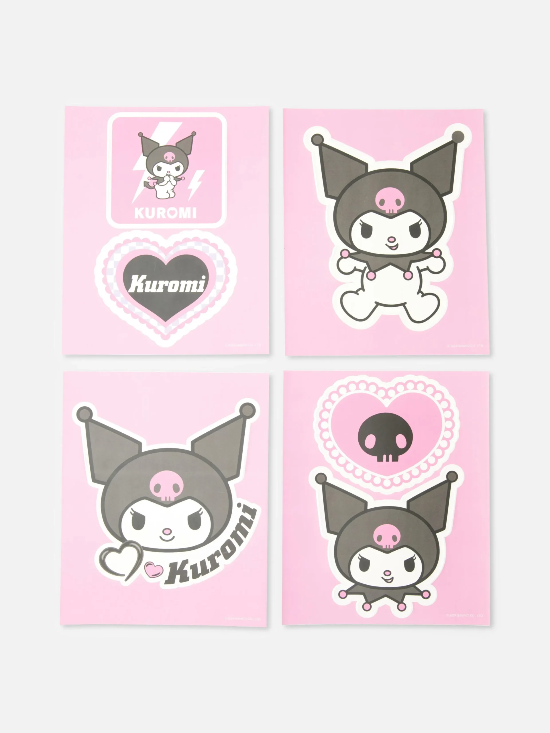 Loisirs Creatifs|Primark Pochette De 6 Autocollants à Bagages Hello Kitty Kuromi Lilas
