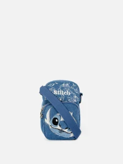 Sacs Et Porte-Monnaie|Denim|Primark Pochette De Téléphone En Denim Disney Lilo & Stitch Bleu