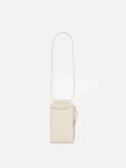 Sacs Et Porte-Monnaie|Primark Pochette Pour Téléphone Zippée Et Matelassée à Chevrons Écru