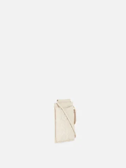 Sacs Et Porte-Monnaie|Primark Pochette Pour Téléphone Zippée Et Matelassée à Chevrons Écru