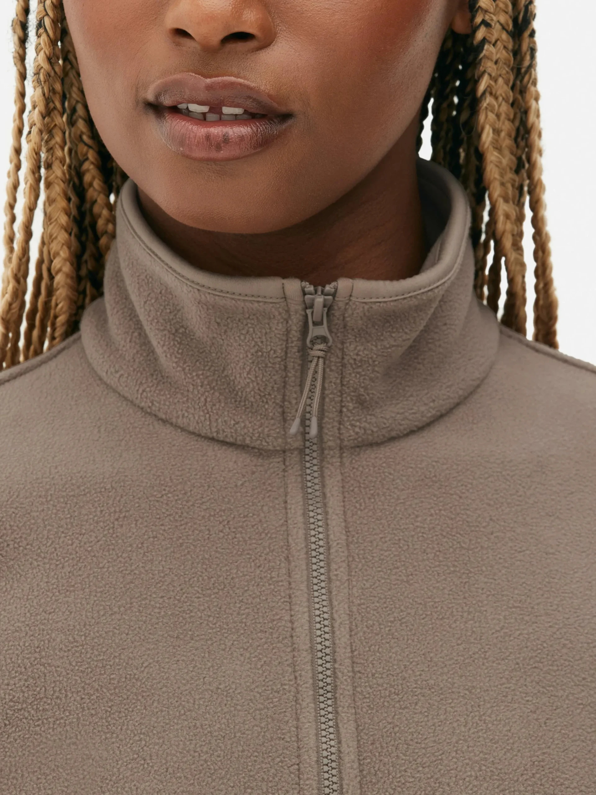 Pulls Et Gilets|Primark Polaire à Col Zippé Taupe
