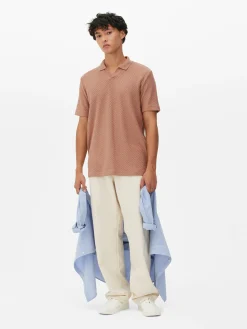 Hauts Et T-Shirts|Primark Polo En Maille Texturée Kem Terracotta