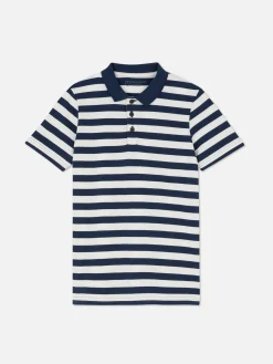 Hauts Et T-Shirts|Primark Polo Rayé Bleu marine