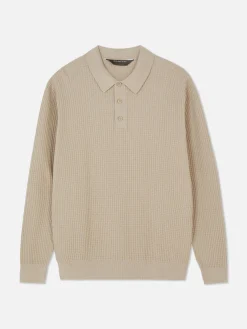 Pulls Et Gilets|Primark Polo Texturé à Manches Longues Taupe