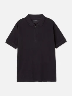 Hauts Et T-Shirts|Primark Polo Zippé Bleu marine