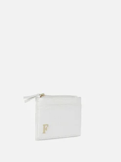 Sacs Et Porte-Monnaie|Primark Porte-cartes Effet Croco à Initiale Écru