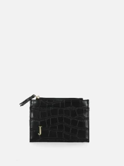 Sacs Et Porte-Monnaie|Primark Porte-cartes Effet Croco à Initiale Noir