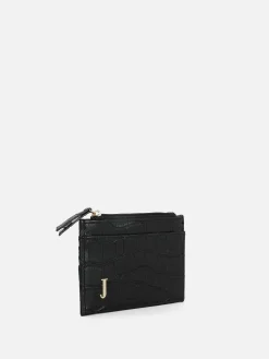 Sacs Et Porte-Monnaie|Primark Porte-cartes Effet Croco à Initiale Noir